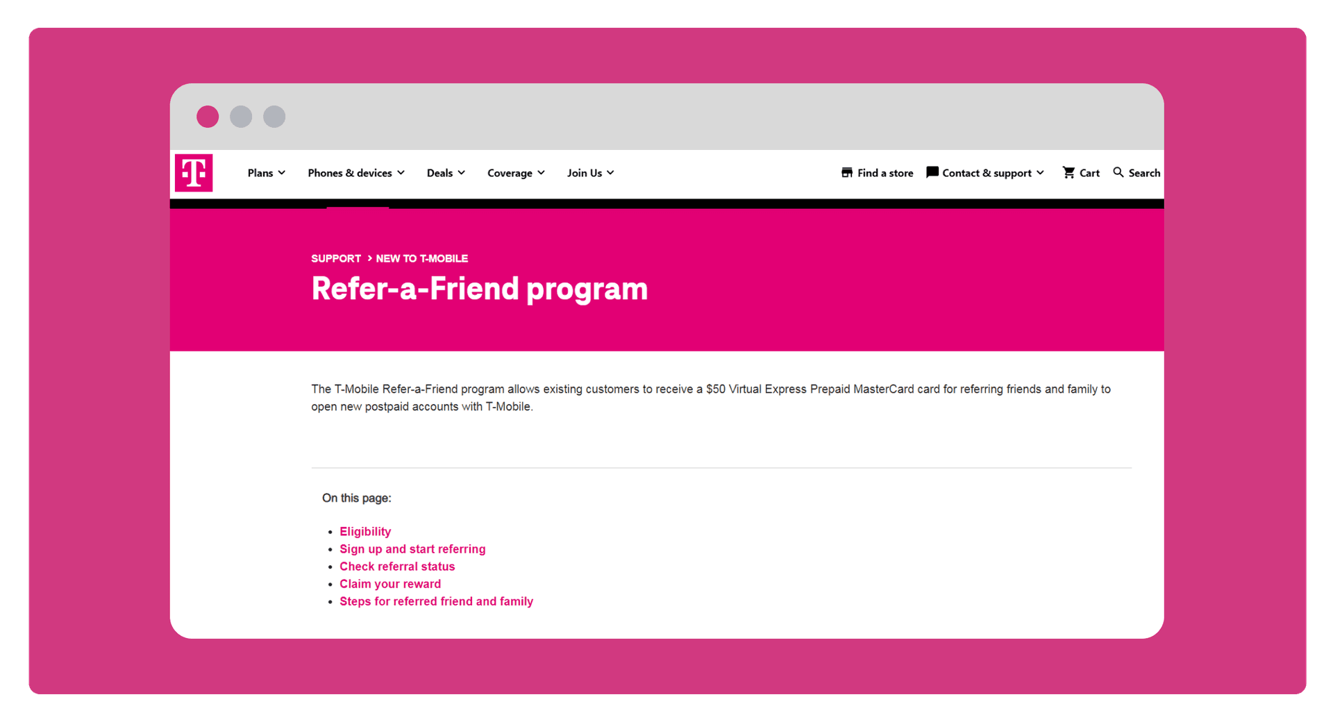 T-mobile referral program