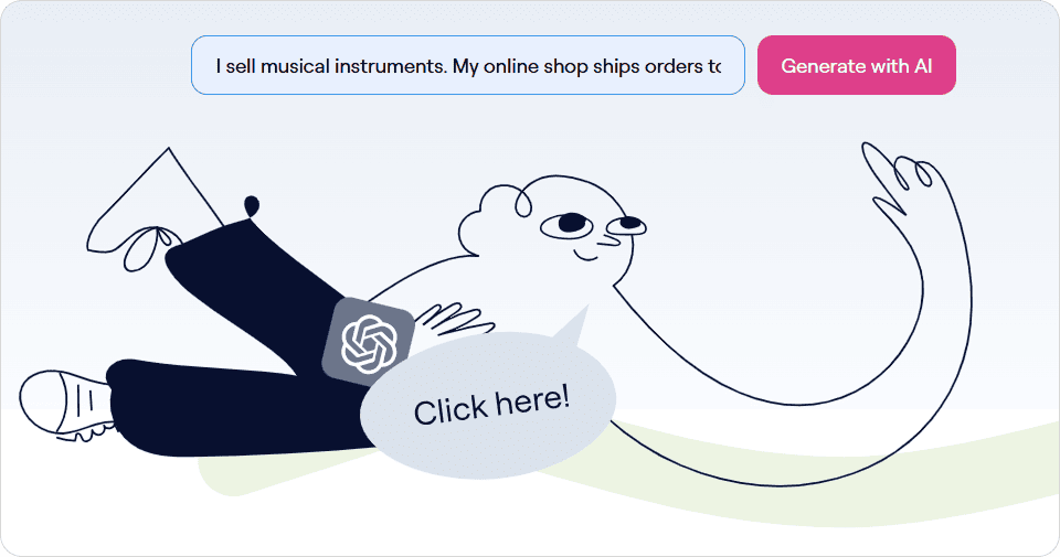 Generate with AI button on the /ai page