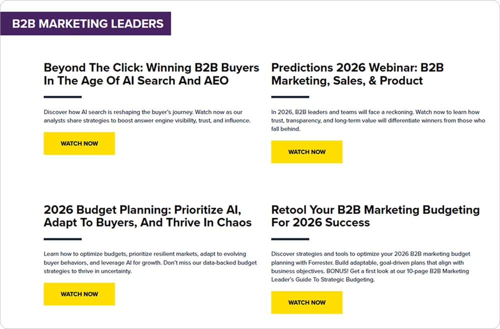Forrester Webinars