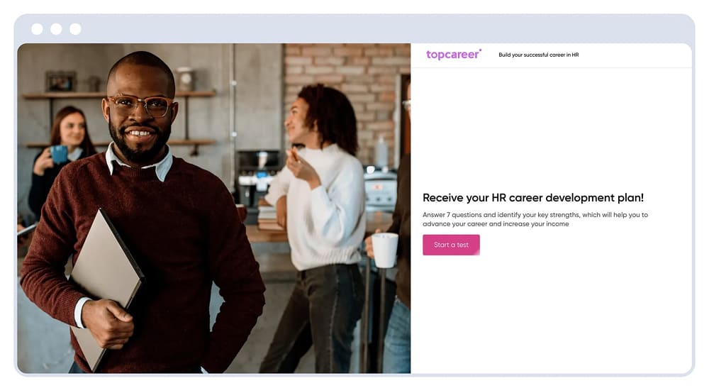Startseite des Quiz für den US-Markt