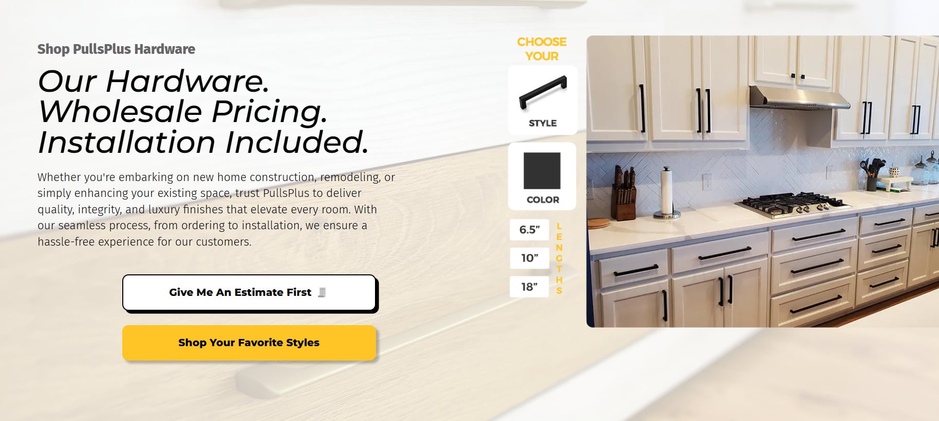 Main page with quiz