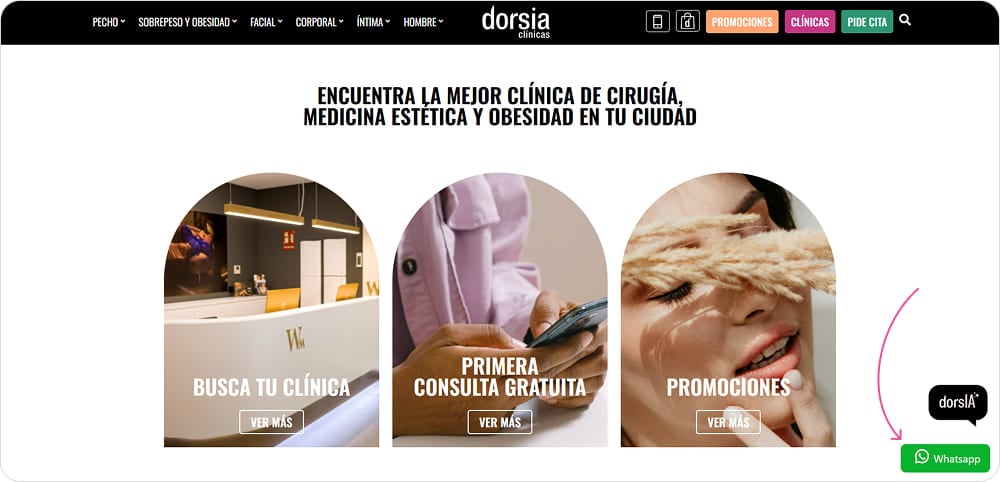 Botón de WhatsApp flotante en una página web
