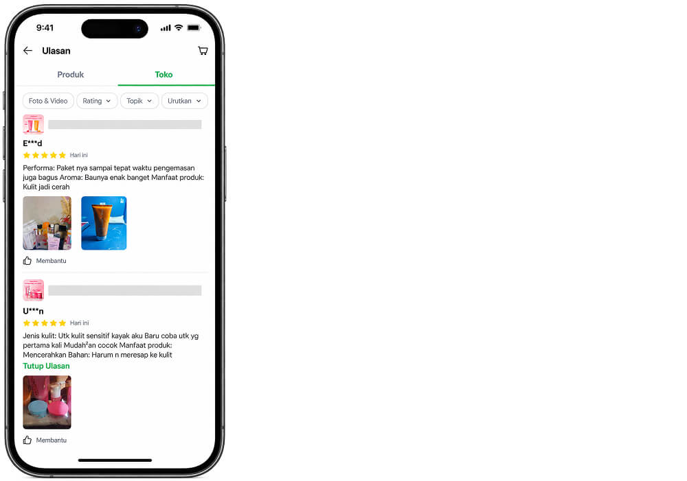 Ulasan produk di marketplace