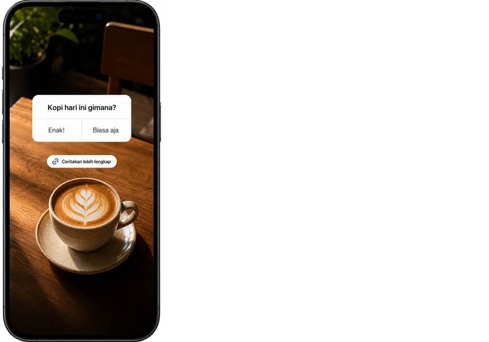 Survei umpan balik di Instagram Stories