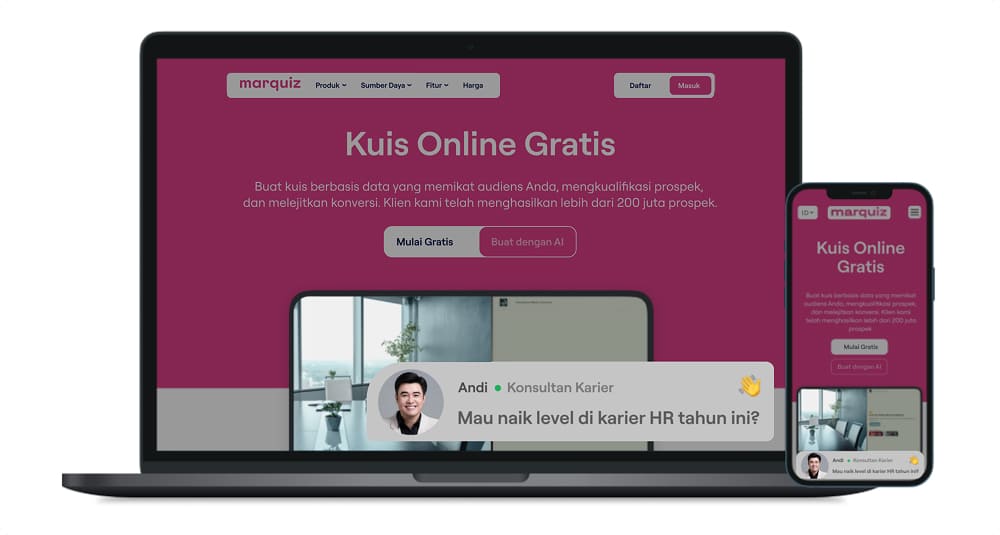Widget kuis interaktif