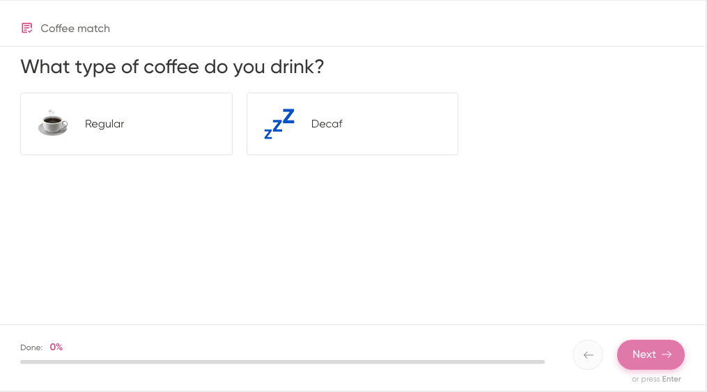 type of coffee quiz