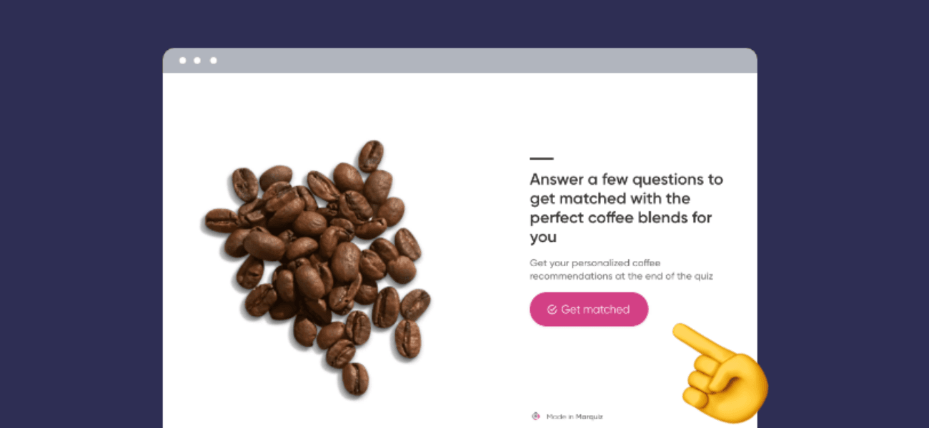 coffee match quiz template