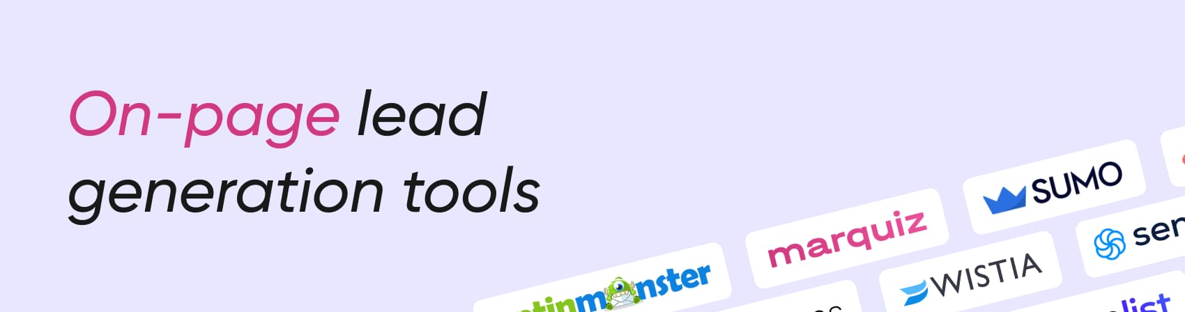 On-page lead generation tools