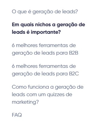 Menu Flutuante ou Navegação Rápida