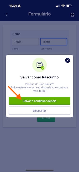 Auto-Salvar Formulário ou Retomar Depois