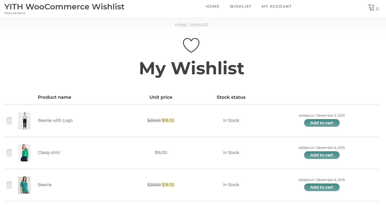 Widget de Lista de Desejos