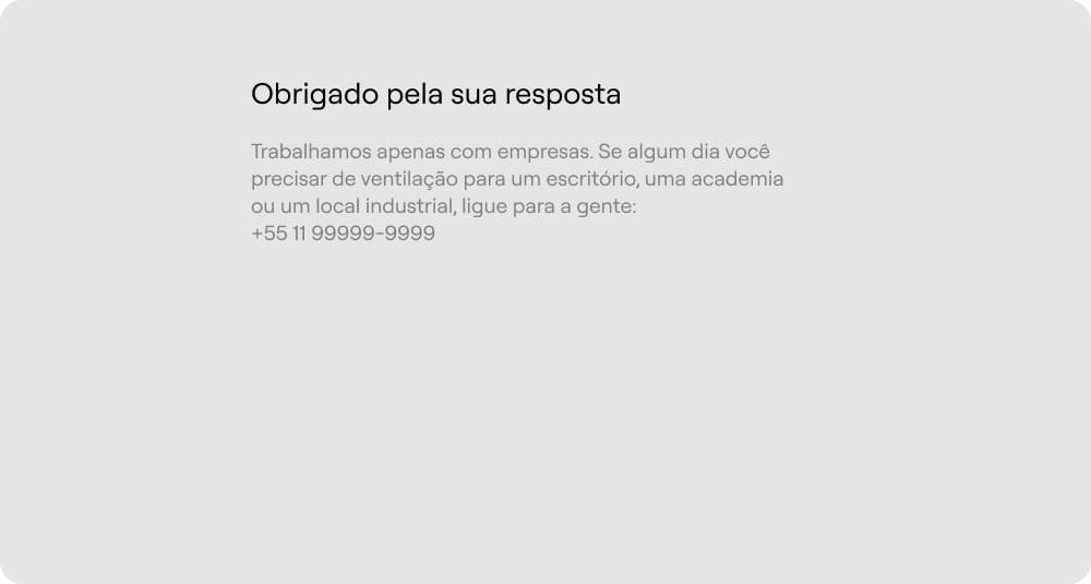 Página de desqualificação