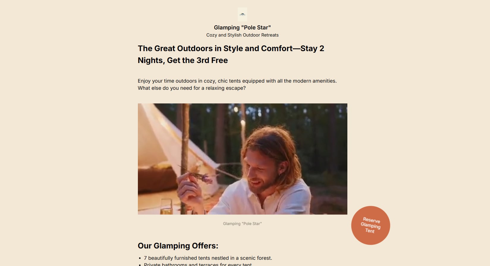Glamping template