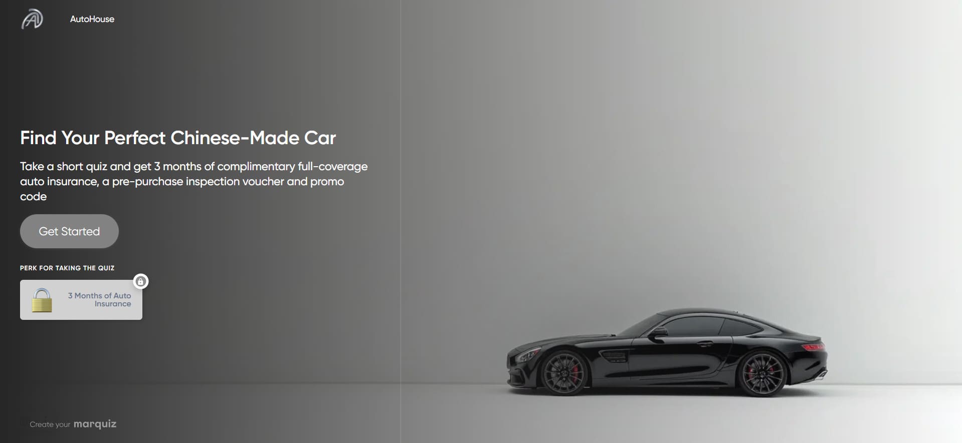 A quiz for choosing a car