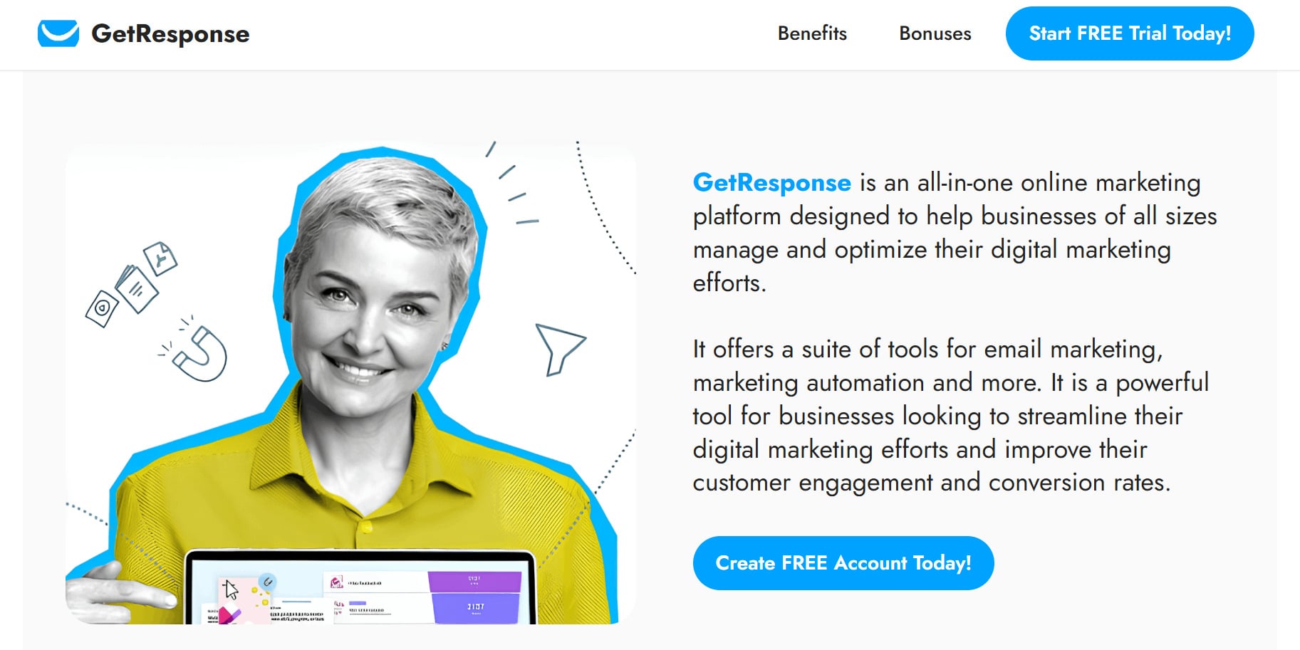 GetResponse main page