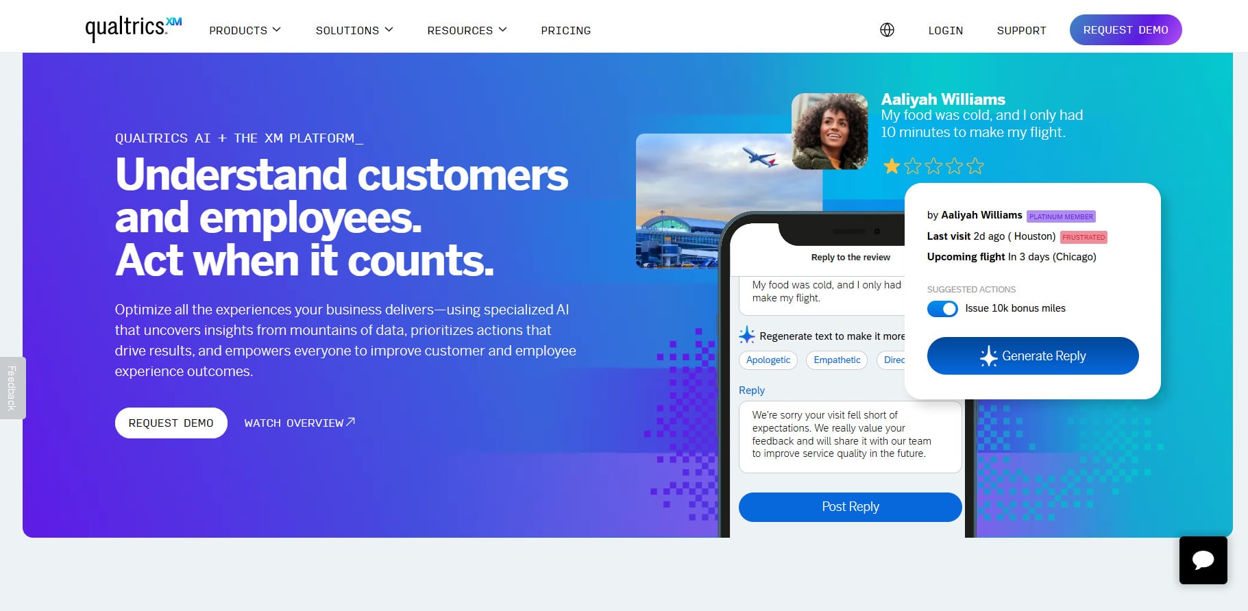 Qualtrics landing page