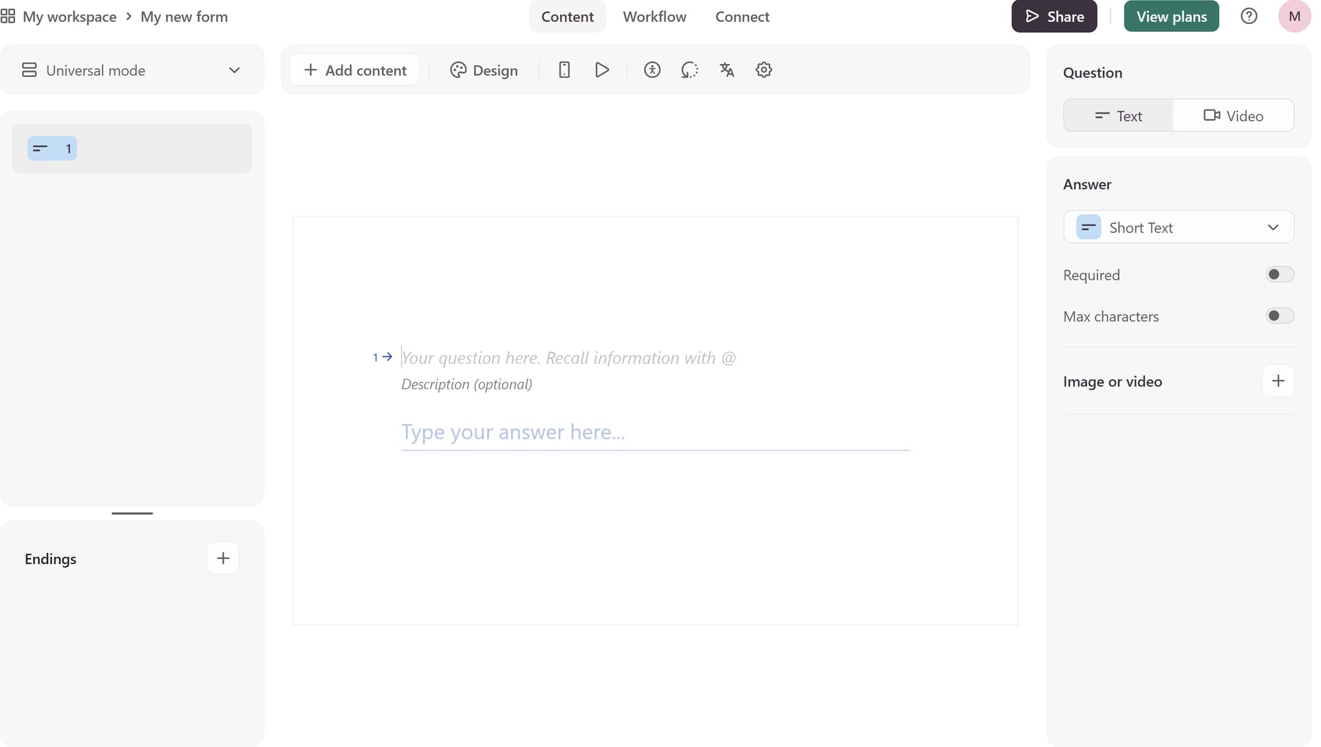 Typeform panel