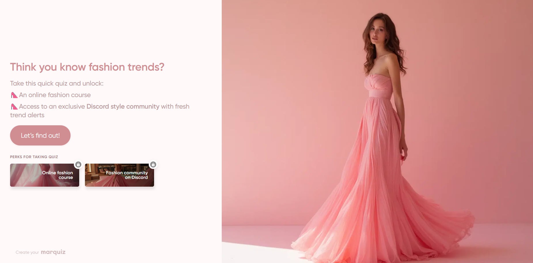 Fashion course quiz