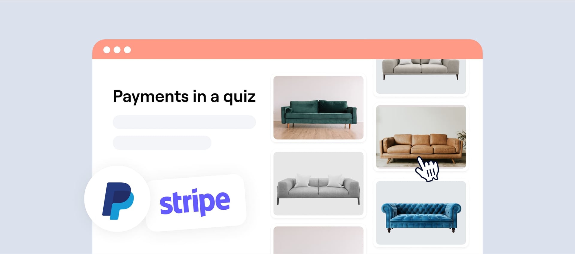 How to accept payments for goods or services in a quiz
