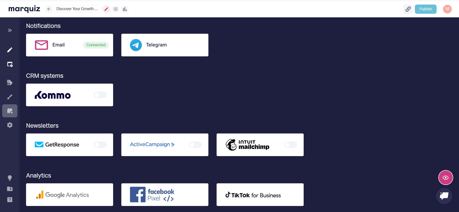 Marquiz integrations