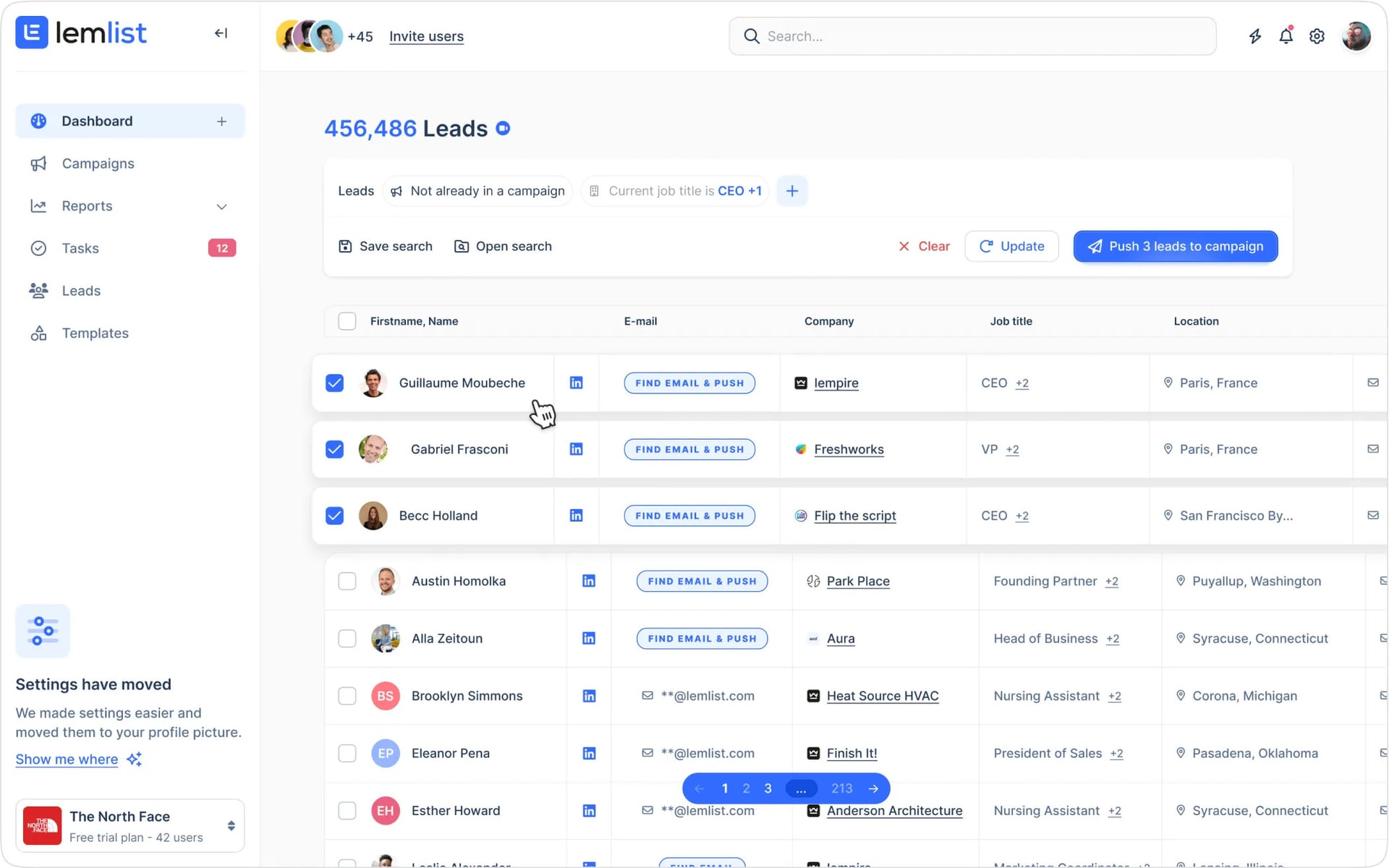 Lemlist panel