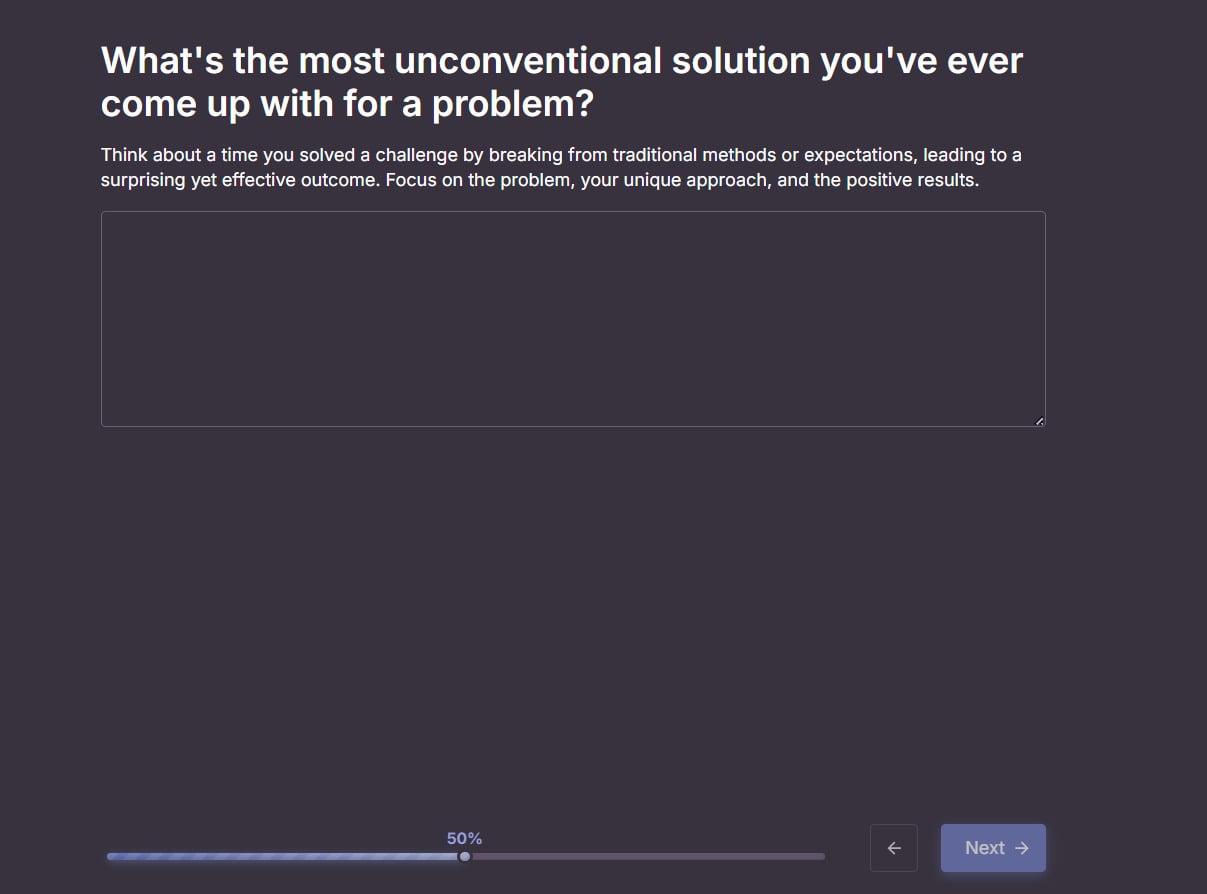 Unconventional solution question