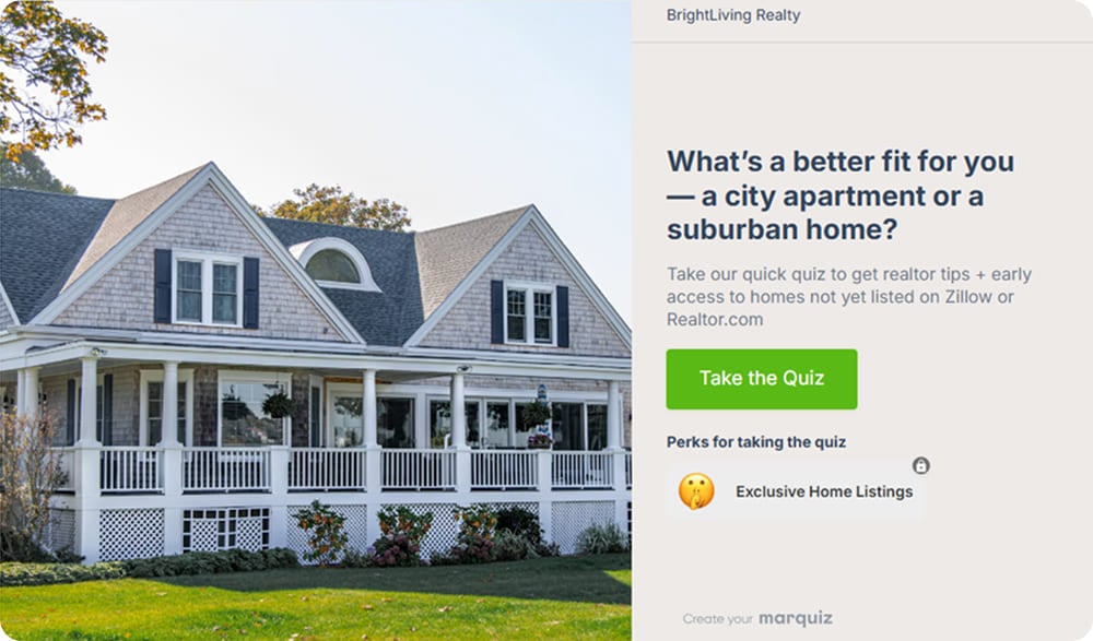 One quiz doing three jobs at once: segmenting buyers, qualifying them, and collecting the contact