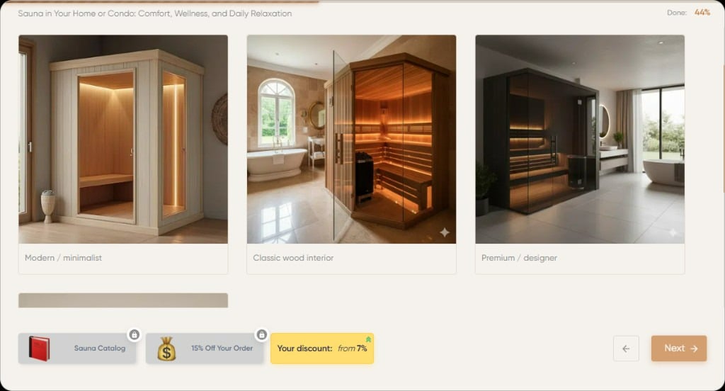 Users who select premium design will score higher than those preferring minimalism