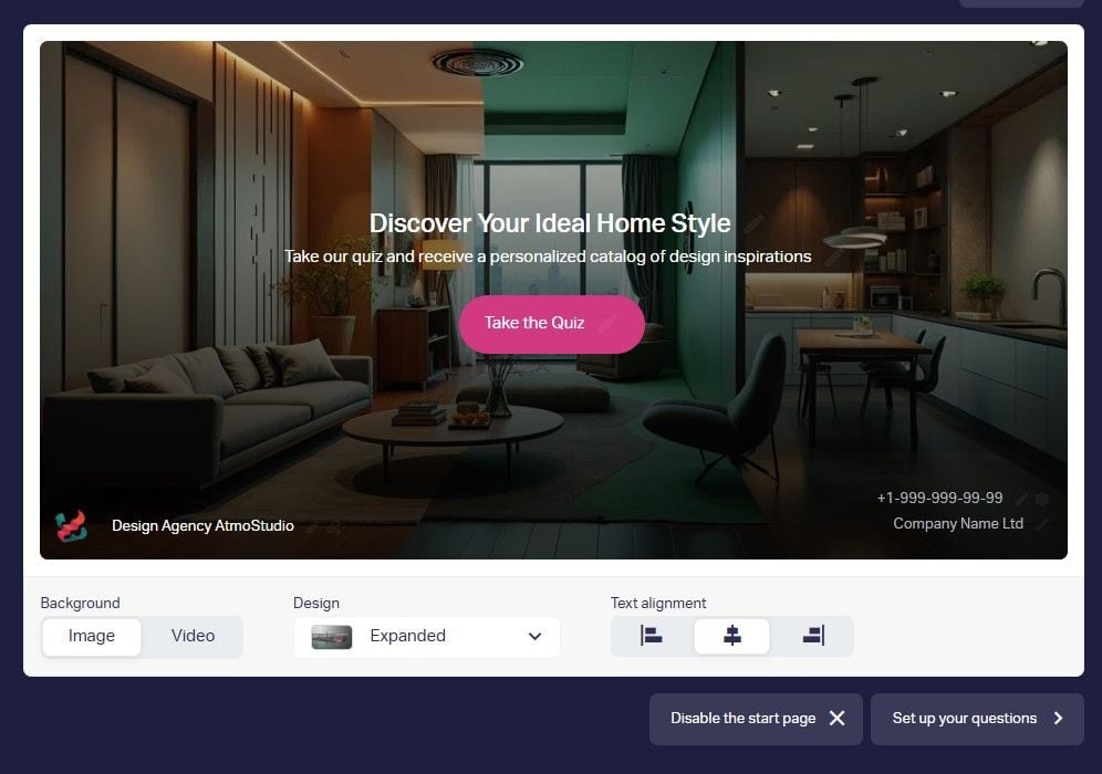 Start page example