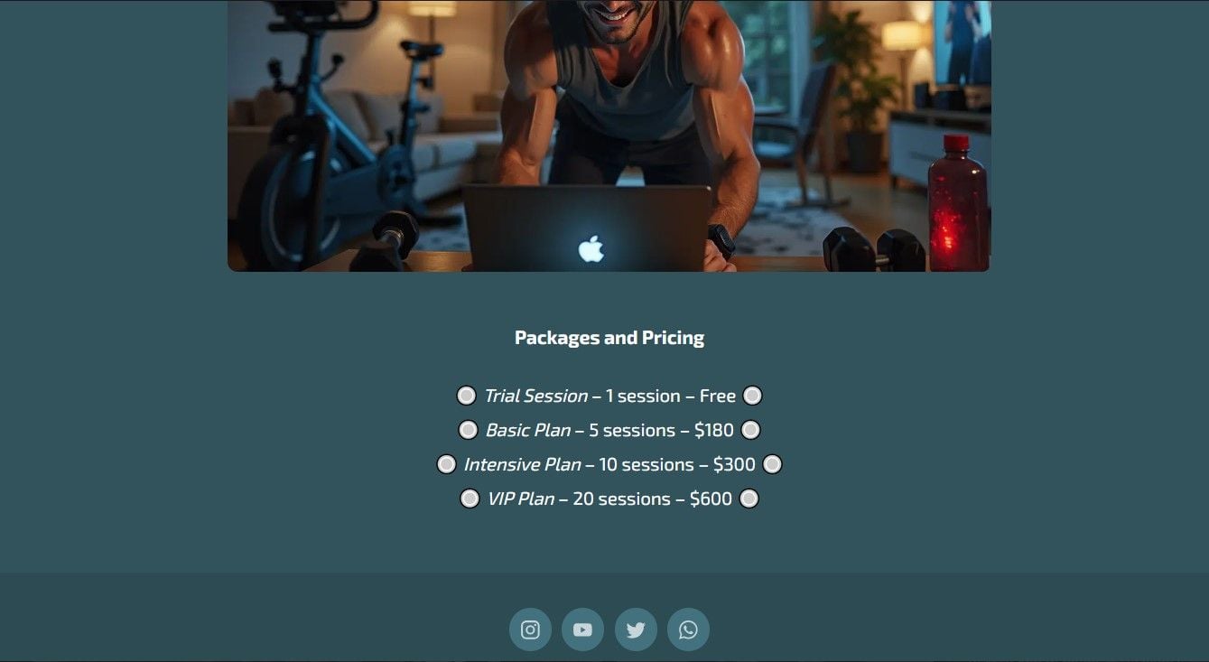 Quiz with social sharing buttons