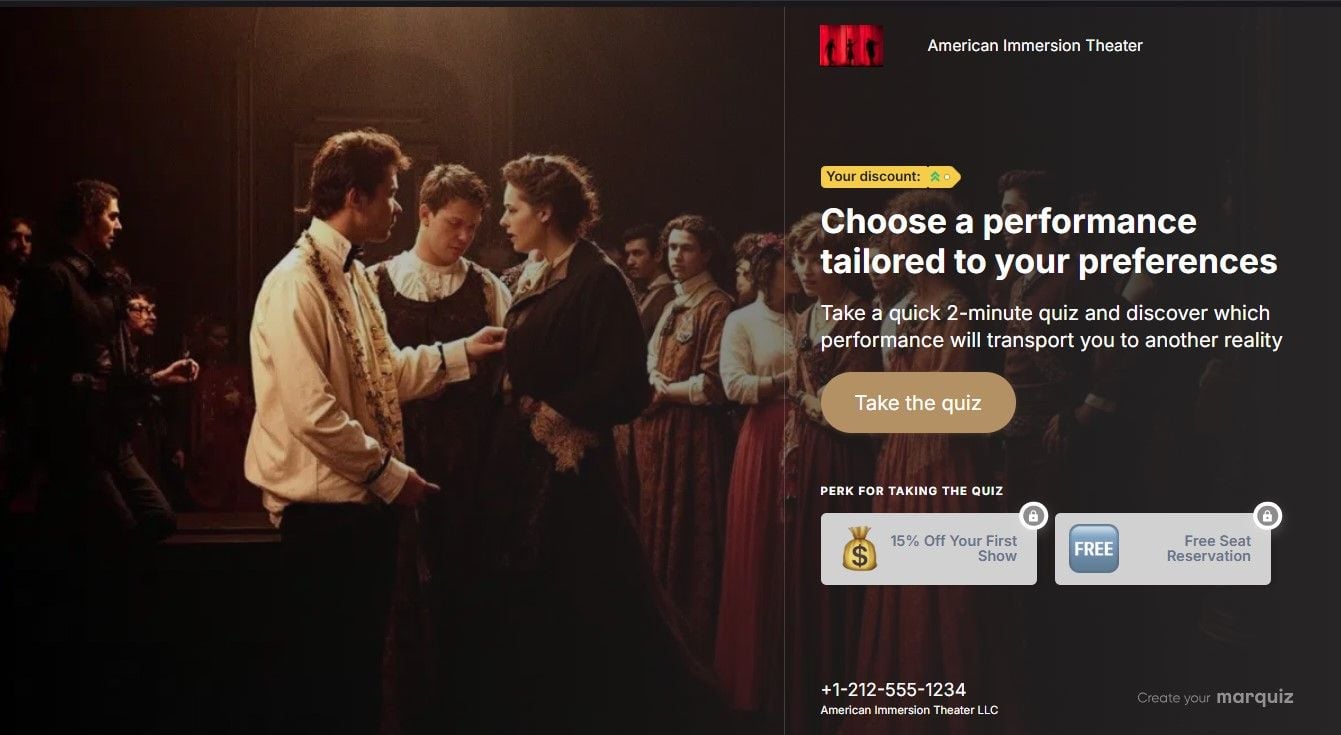 Quiz start page