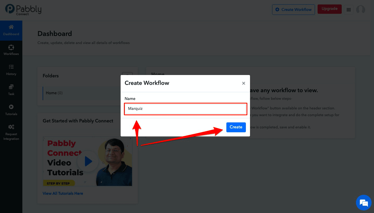 How-to guide on setting up Marquiz with Pabbly Connect 1