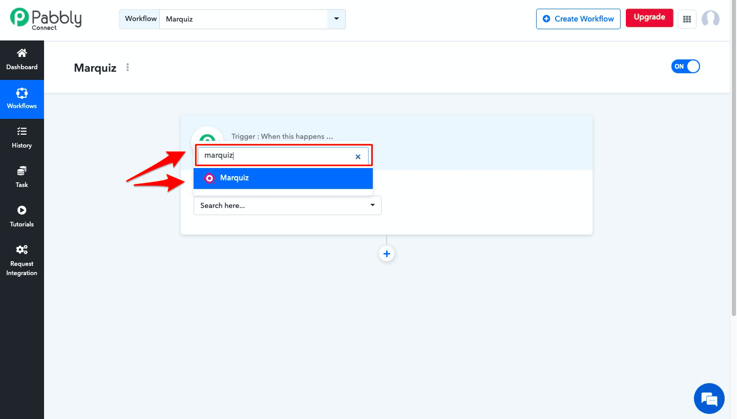 How-to guide on setting up Marquiz with Pabbly Connect 2