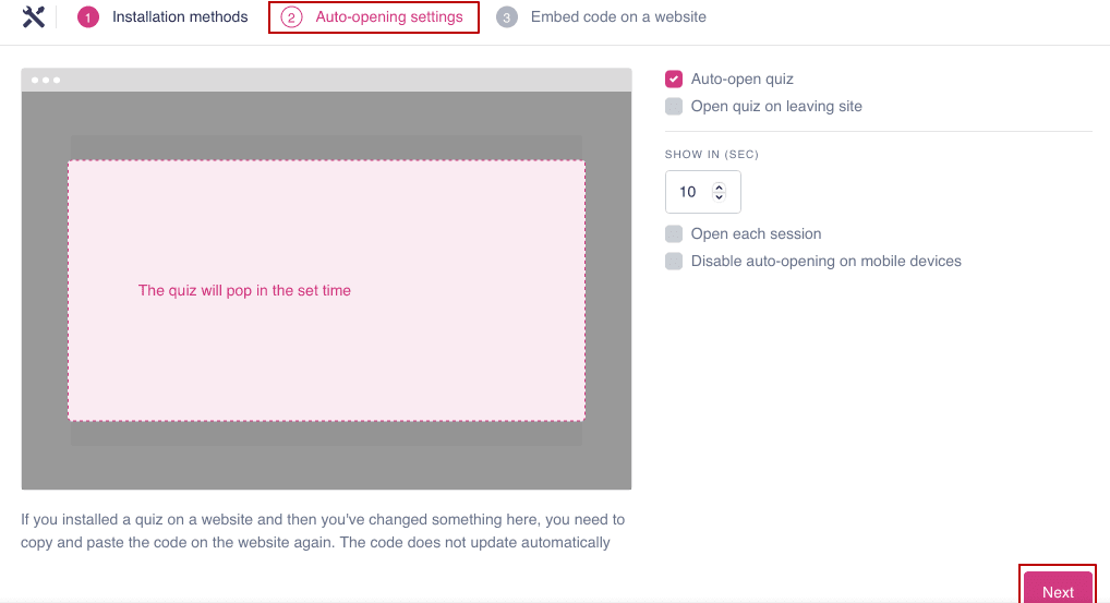 How do I add Marquiz to my site 2