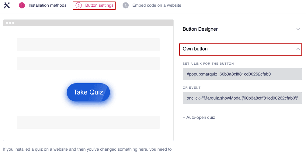 How do I add Marquiz to my site 6
