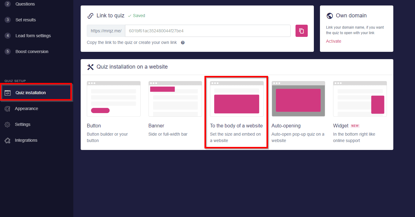 How to install Marquiz on to your Unbounce website 19