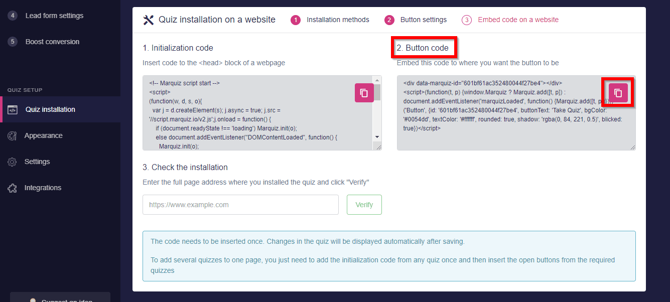 How to install Marquiz on your Leadpages website 19