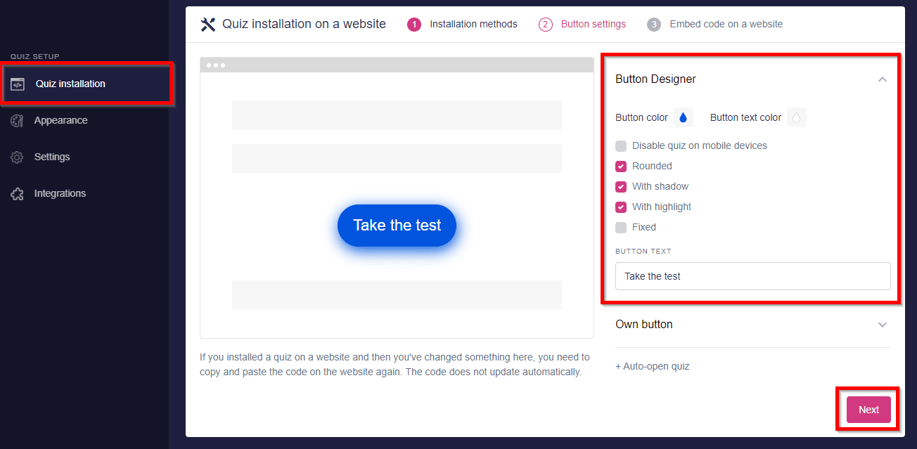 How to install Marquiz to Instapage 15