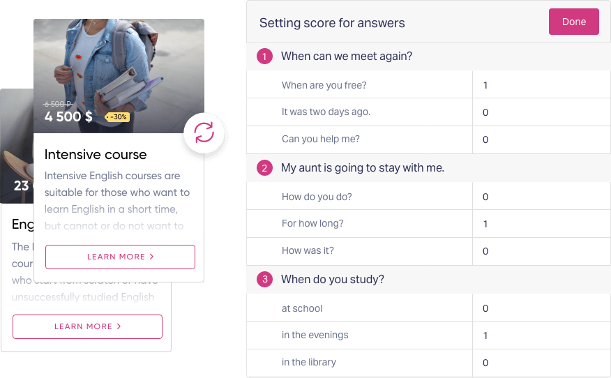 Scoring logic (Marquiz)